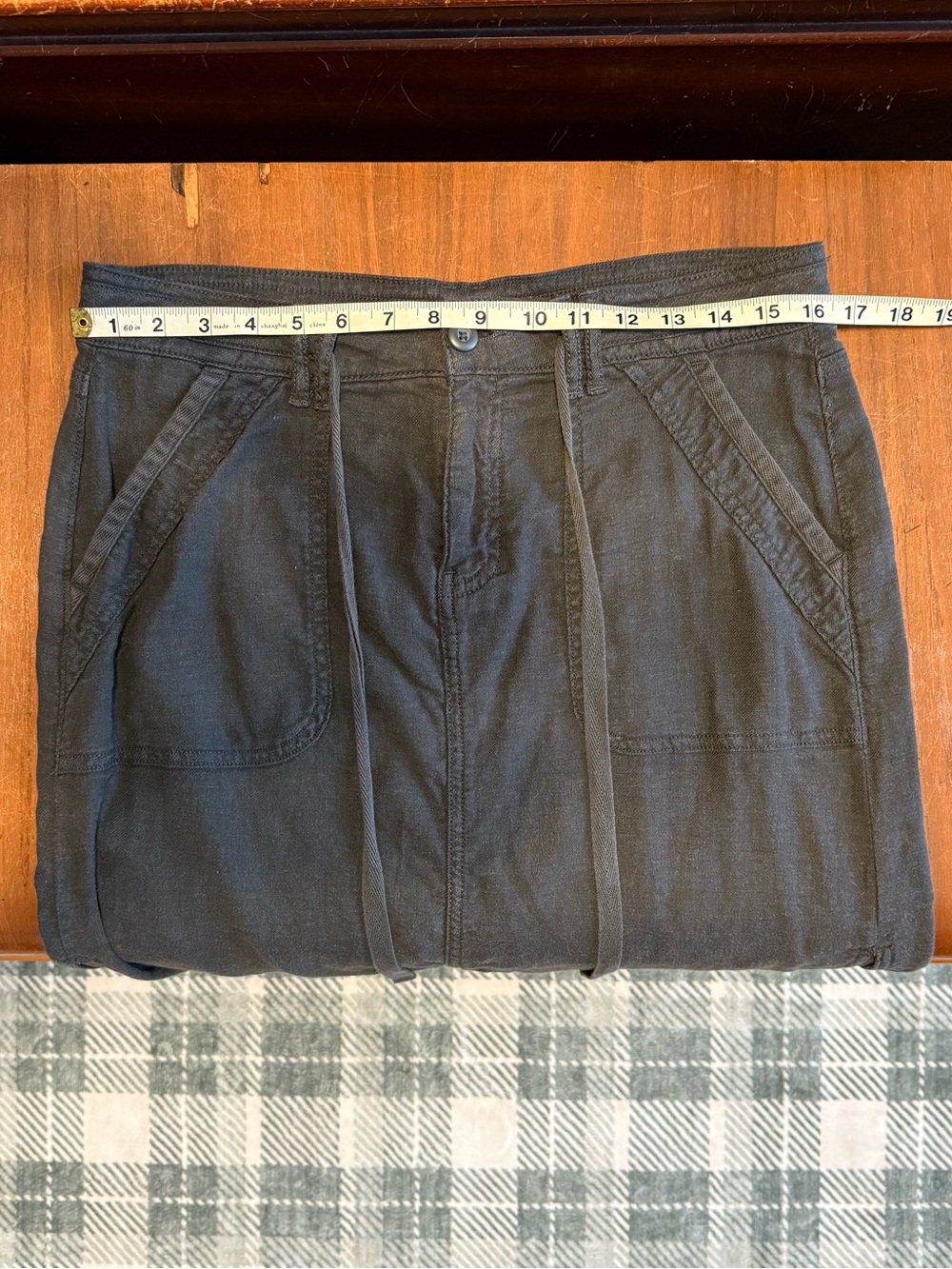 American Eagle Outfitters Black Dreamy drape linen blend low-rise Maxi Skirt Sz6 - Picture 8 of 11